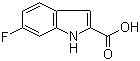 6-氟吲哚-2-羧酸分子结构 (CAS 3093-97-8)