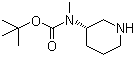 结构式 CAS# 309962-63-8, 甲基 (3S)-3-哌啶基氨基甲酸叔丁酯