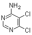 结构式 CAS# 310400-38-5, 5,6-二氯嘧啶-4-胺