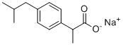 structure of CAS# 31121-93-4, Ibuprofen Sodium;2-[4-(2-Methylpropyl)phenyl]propanoate sodium