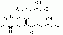 5-(Acetamido)-N,N'-bis(2,3-dihydroxypropyl)-2,4,6-triiodo-1,3-benzenedicarboxamide molecular structure (CAS 31127-80-7)
