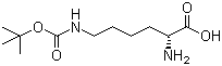 structure of CAS# 31202-69-4, N-epsilon-Boc-D-lysine;H-D-Lys(Boc)-OH