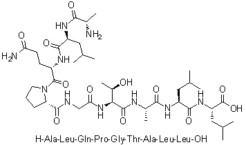 L-Alanyl-L-leucyl-L-glutaminyl-L-prolylglycyl-L-threonyl-L-alanyl-L-leucyl-L-leucine molecular structure (CAS 312506-95-9)