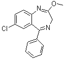 7-Chloro-2-methoxy-5-phenyl-3H-1,4-benzodiazepine molecular structure (CAS 31269-33-7)