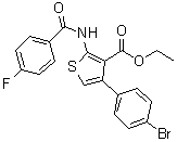 4-(4-Bromophenyl)-2-[(4-fluorobenzoyl)amino]-3-thiophenecarboxylic acid ethyl ester molecular structure (CAS 312939-98-3)