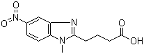 1-Methyl-5-nitro-1H-benzimidazole-2-butanoic acid molecular structure (CAS 31349-48-1)