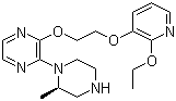 2-[2-[(2-Ethoxy-3-pyridinyl)oxy]ethoxy]-3-[(2R)-2-methyl-1-piperazinyl]pyrazine molecular structure (CAS 313657-95-3)
