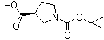 (S)-1-Boc-pyrrolidine-3-carboxylic acid methyl ester molecular structure (CAS 313706-15-9)