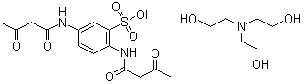 Triethanolamine 2,5-bis[(1,3-dioxobutyl)amino]benzenesulfonate (salt) molecular structure (CAS 314291-13-9)