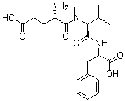 L-alpha-谷氨酰-L-缬氨酰-L-苯丙氨酸分子结构 (CAS 31461-61-7)