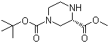 (S)-1-N-Boc-piperazine-3-carboxylic acid methyl ester molecular structure (CAS 314741-39-4)