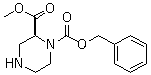 (2S)-1,2-哌嗪二甲酸 2-甲酯 1-苄酯分子结构 (CAS 314741-63-4)