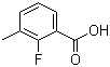 结构式 CAS# 315-31-1, 2-氟-3-甲基苯甲酸