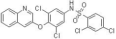 2,4-Dichloro-N-[3,5-dichloro-4-(3-quinolinyloxy)phenyl]benzenesulfonamide molecular structure (CAS 315224-26-1)