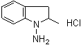 结构式 CAS# 31529-47-2, 2,3-二氢-2-甲基-1H-吲哚-1-胺单盐酸盐