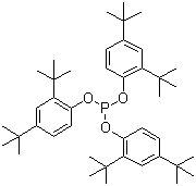 Tris(2,4-ditert-butylphenyl) phosphite molecular structure (CAS 31570-04-4)