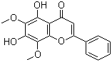 structure of CAS# 3162-45-6, 5,7-Dihydroxy-6,8-dimethoxyflavone;6-Methoxywogonin