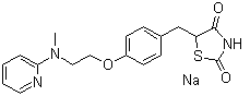Rosiglitazone sodium molecular structure (CAS 316371-83-2)