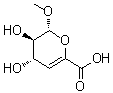 Methyl 4-deoxy-alpha-L-threo-hex-4-enopyranosiduronic acid molecular structure (CAS 31718-88-4)