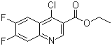 4-Chloro-6,7-difluoro-3-quinolinecarboxylic acid ethyl ester molecular structure (CAS 318685-01-7)