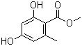 structure of CAS# 3187-58-4, 2,4-Dihydroxy-6-methylbenzoic acid methyl ester;Methyl 2,4-dihydroxy-6-methylbenzoate