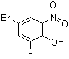 4-Bromo-2-fluoro-6-nitrophenol molecular structure (CAS 320-76-3)