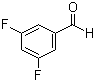 3,5-二氟苯甲醛分子结构 (CAS 32085-88-4)
