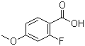 2-氟-4-甲氧基苯甲酸分子结构 (CAS 321-24-4)