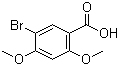 结构式 CAS# 32246-20-1, 5-溴-2,4-二甲氧基苯甲酸