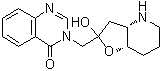 structure of CAS# 32434-44-9, (+)-Isofebrifugine;alpha-Dichroine; NSC 290495; cis-Febrifugine; 3-[[(3aS,7aS)-Octahydro-2-hydroxyfuro[3,2-b]pyridin-2-yl]methyl]-4(3H)-quinazolinone