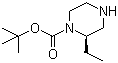 结构式 CAS# 325145-35-5, (S)-1-N-Boc-2-乙基哌嗪; (S)-1-N-叔丁氧羰基-2-乙基哌嗪