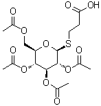 3-[(2,3,4,6-Tetra-O-acetyl-beta-D-glucopyranosyl)thio]propanoic acid molecular structure (CAS 3254-10-2)