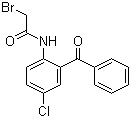 结构式 CAS# 32580-26-0, 2-(2-溴乙酰氨基)-5-氯二苯甲酮