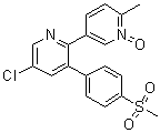 5-氯-6'-甲基-3-[4-(甲基磺酰基)苯基]-2,3'-联吡啶 1'-氧化物分子结构 (CAS 325855-74-1)