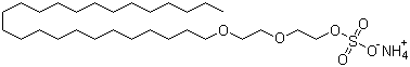 Ammonium lauryl ether sulfate molecular structure (CAS 32612-48-9)