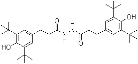 N,N'-双[3-(3,5-二叔丁基-4-羟基苯基)丙酰]肼分子结构 (CAS 32687-78-8)