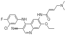 3-氰基-4-[(3-氯-4-氟苯基)氨基]-6-[[4-(N,N-二甲基氨基)-1-氧代-2-丁烯-1-基]氨基]-7-乙氧基喹啉分子结构 (CAS 326894-84-2)