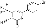 3-氰基-4-三氟甲基-6-(4'-溴苯基)吡啶-2-酮分子结构 (CAS 32801-22-2)
