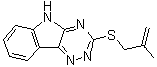 structure of CAS# 328023-11-6, 3-[(2-Methyl-2-propen-1-yl)thio]-5H-1,2,4-triazino[5,6-b]indole