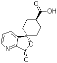trans-7'-Oxo-spiro[cyclohexane-1,5'(7'H)-furo[3,4-b]pyridine]-4-carboxylic acid molecular structure (CAS 328233-13-2)
