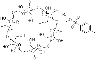 Mono-6-O-(p-toluenesulfonyl)-alpha-cyclodextrin molecular structure (CAS 32860-56-3)