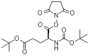 结构式 CAS# 32886-55-8, (4S)-4-[[叔丁氧羰基]氨基]-5-[(2,5-二氧代-1-吡咯烷基)氧基]-5-氧代戊酸叔丁酯