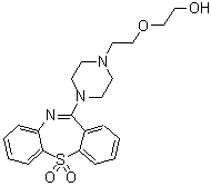 2-[2-[4-(5,5-Dioxidodibenzo[b,f][1,4]thiazepin-11-yl)-1-piperazinyl]ethoxy]ethanol molecular structure (CAS 329216-65-1)
