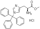 1-(三苯甲基)-L-组氨酸甲酯单盐酸盐分子结构 (CAS 32946-56-8)