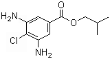 Isobutyl 3,5-diamino-4-chloro benzoate molecular structure (CAS 32961-44-7)
