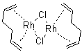 氯(1,5-己二烯)铑二聚体分子结构 (CAS 32965-49-4)