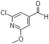 2-氯-6-甲氧基吡啶-4-甲醛分子结构 (CAS 329794-31-2)