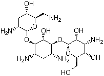 structure of CAS# 32986-56-4, Tobramycin;O-[3-Amino-3-deoxy-alpha-D-glucopyranosyl-(1¡ú6)]-O-[2,6-diamino-2,3,6-trideoxy-alpha-D-ribohexopyranosyl-(1¡ú4)]-2-deoxy-D-streptamine