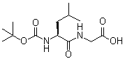 structure of CAS# 32991-17-6, N-[(1,1-Dimethylethoxy)carbonyl]-L-leucylglycine;tert-(Butyloxycarbonyl)leucylglycine