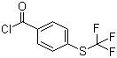 4-三氟甲硫基苯甲酰氯分子结构 (CAS 330-14-3)